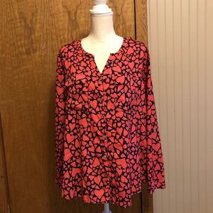 Blouse With Hearts Size XL